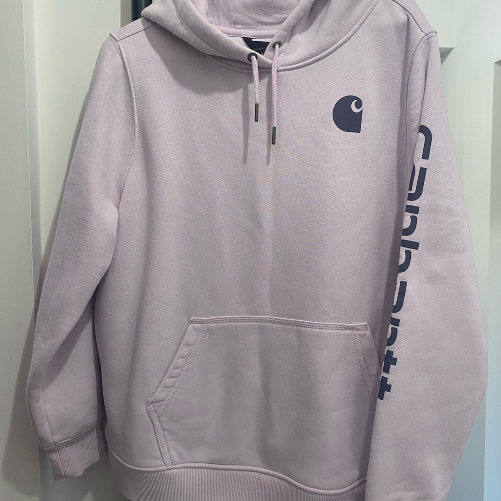 Carhartt Light Lavender Logo Crewneck Hoodie
